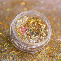 Decor pentru unghii NADP047CC Mollylac paiete Wink Effect Gold cu Reflexii - 91831